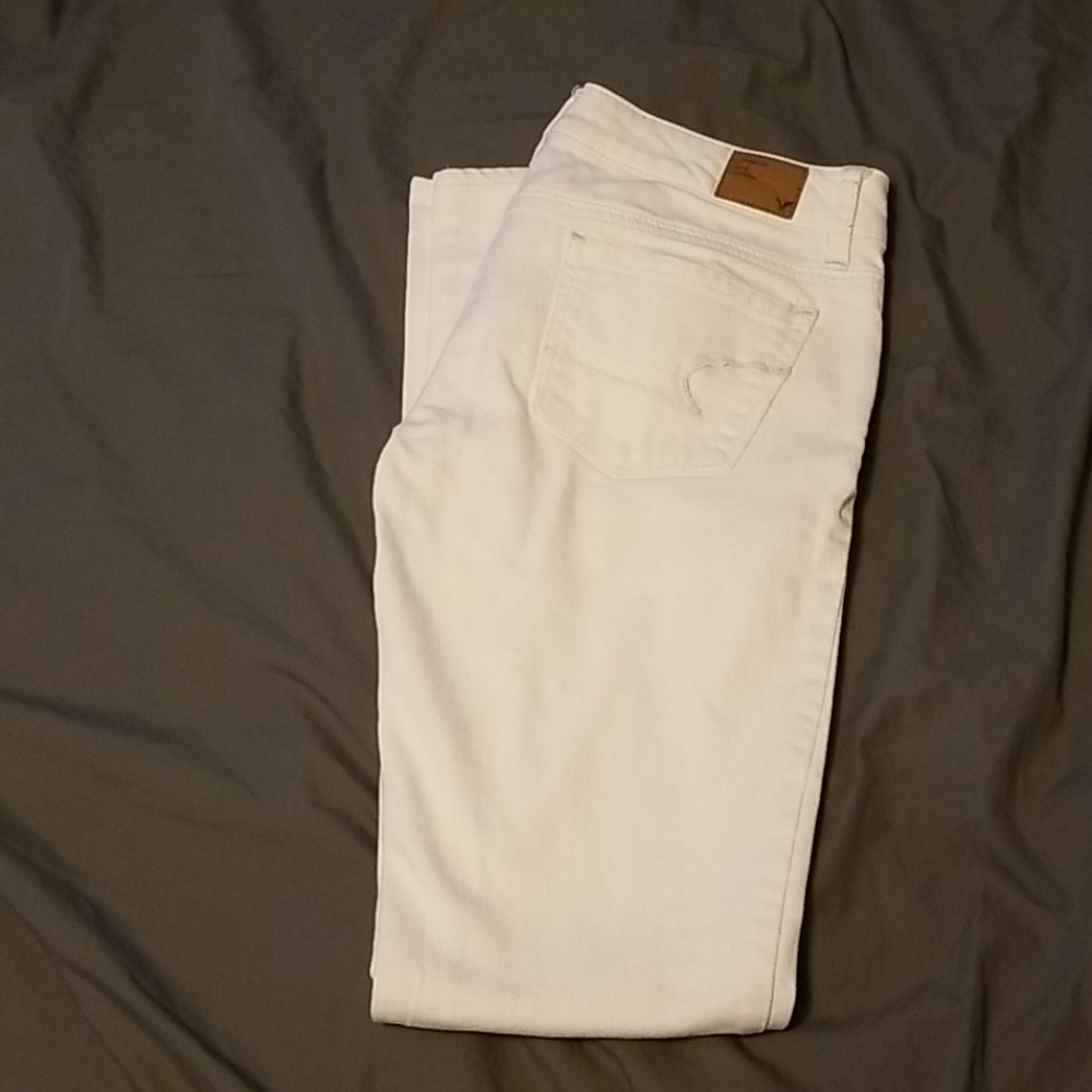 American eagle, white skinny jeans
